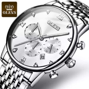 OLEVS 2868 Stainless Steel Chronograph Watch For Men