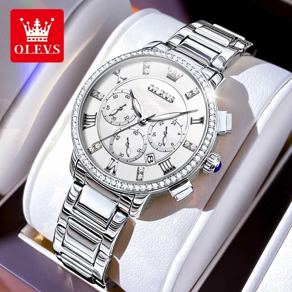 Olevs 9976 Quartz Chronograph Watch for Women