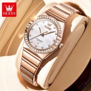 Olevs 9975 Quartz stainless steel watch for woman