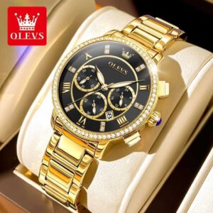 Olevs 9976 Quartz Chronograph Watch for Women