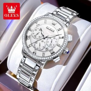 Olevs 9976 Quartz Chronograph Watch for Women