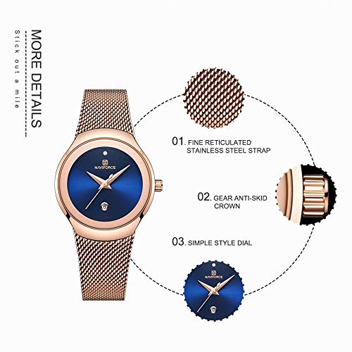 NAVIFORCE 5004 Quartz Ultra Thin Woman Watch - Image 4