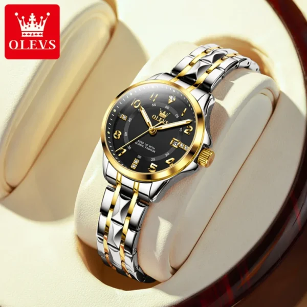 OLEVS 2910 Quartz Casual Watch Round dial Week Display Calendar