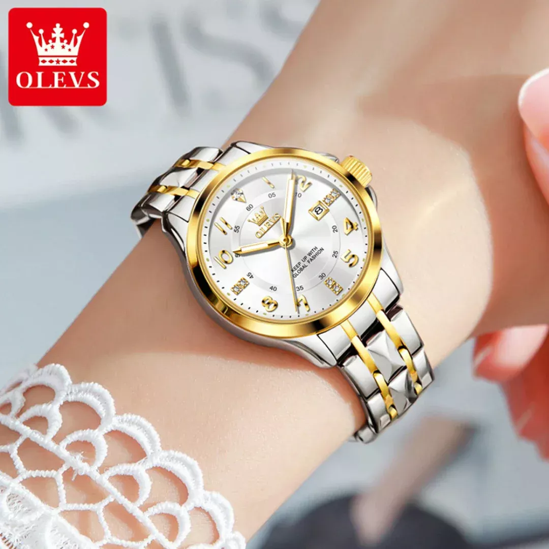 OLEVS 2910 Quartz Casual Watch Round dial Week Display Calendar - Image 2