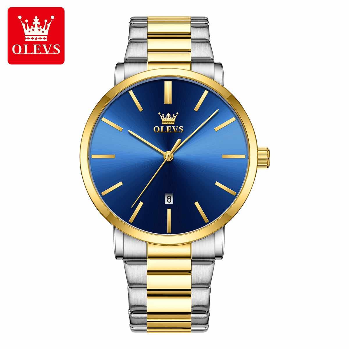 OLEVS 2896 Quartz Stainless Steel Watch For Men’s - Image 2