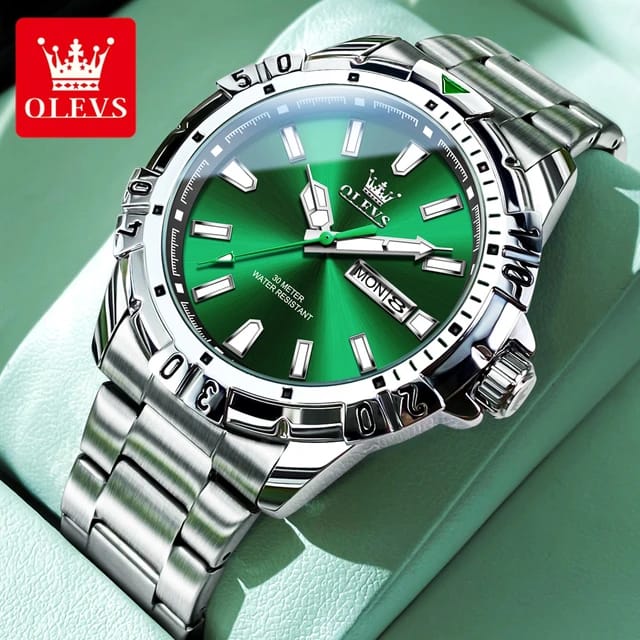 Olevs 5560 Wrist Watch fror men-Green