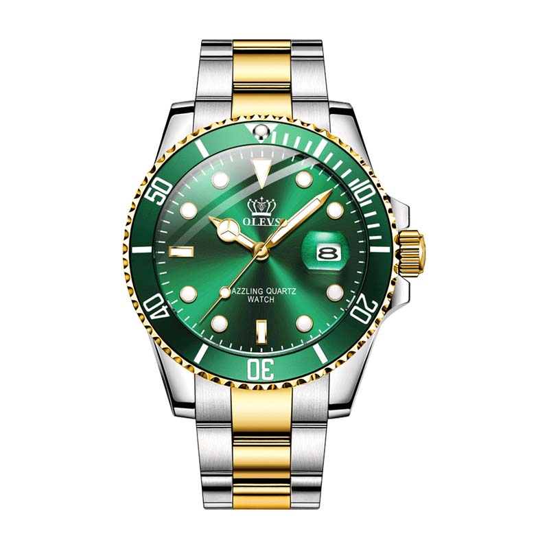 Olevs 5885 Men's wrist watch-Green - Image 3