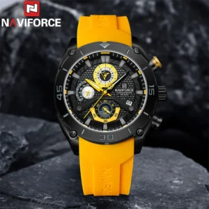 NAVIFORCE Sport Wristwatch Top Brand Luxury Military Men Watch Chronograph Business Quartz Waterproof Original Male Clock 8038