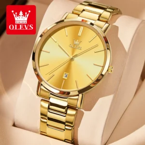 OLEVS 2896 Quartz Men's Watches Stainless Steel Male Watches