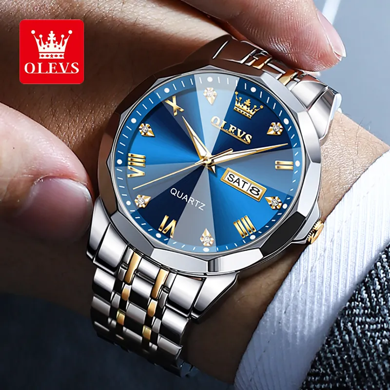 OLEVS 9931 Quartz Watch Analog Time With Date and Day For Men - Image 3