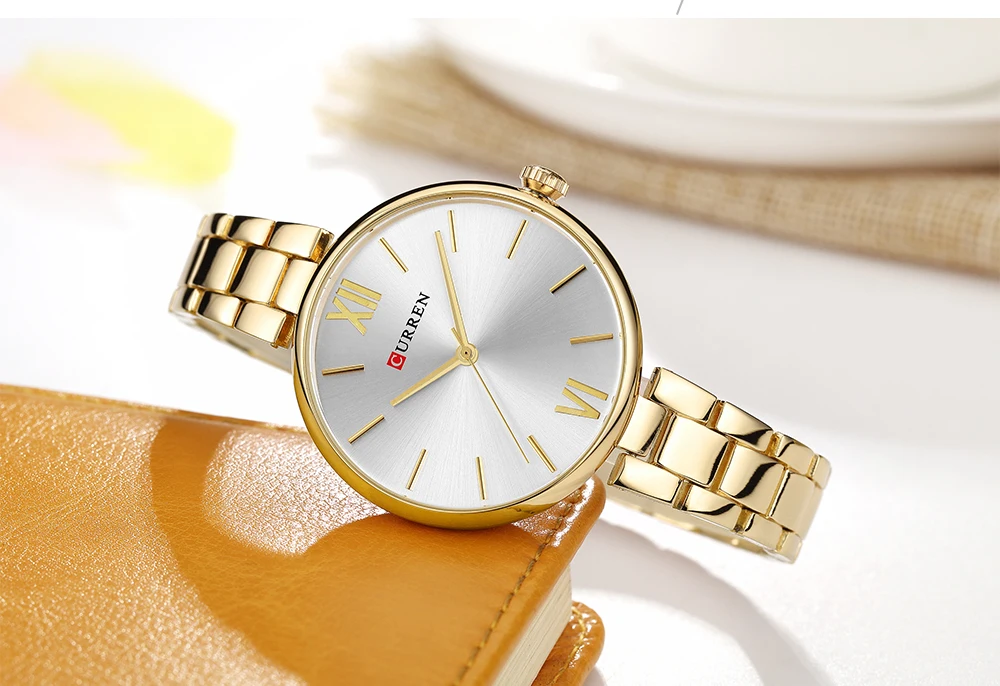 CURREN 9017 Quartz Stainless Steel Analog Watch For Women