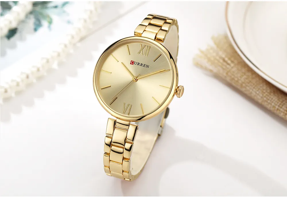 CURREN 9017 Quartz Stainless Steel Analog Watch For Women