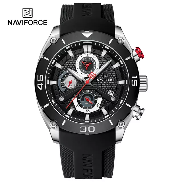 NAVIFORCE Sport Wristwatch Top Brand Luxury Military Men Watch Chronograph Business Quartz Waterproof Original Watch 8038