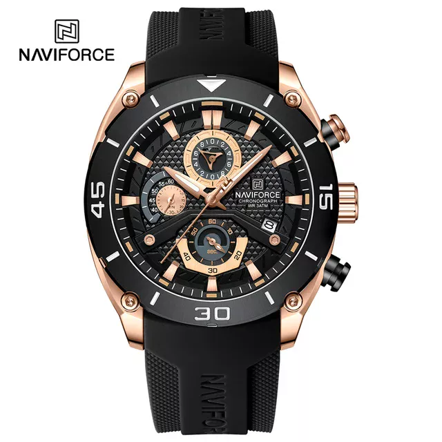 NAVIFORCE Sport Wristwatch Top Brand Luxury Military Men Watch Chronograph Business Quartz Waterproof Original Watch 8038