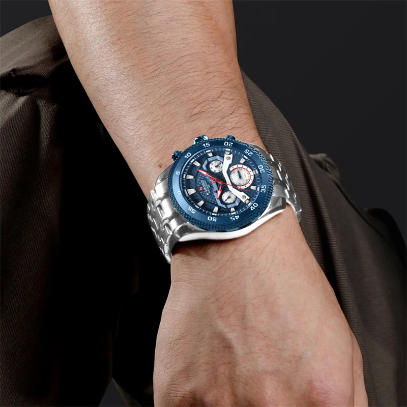 NAVIFORCE Sport Wristwatch Top Brand Luxury Military Army Men Watch Auto Date Week Quartz Waterproof Original Male Clock 9222 - Image 3