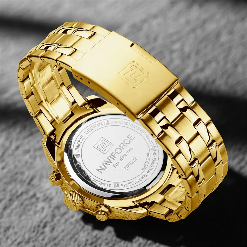 NAVIFORCE Sport Wristwatch Top Brand Luxury Military Army Men Watch Business Calendar Quartz Waterproof Original Male Clock 9222 - Image 4