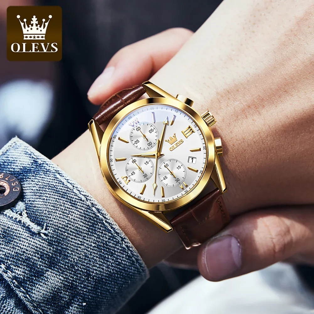 OLEVS 2872 Quartz Watche for Men Luminous Calendar - Image 2