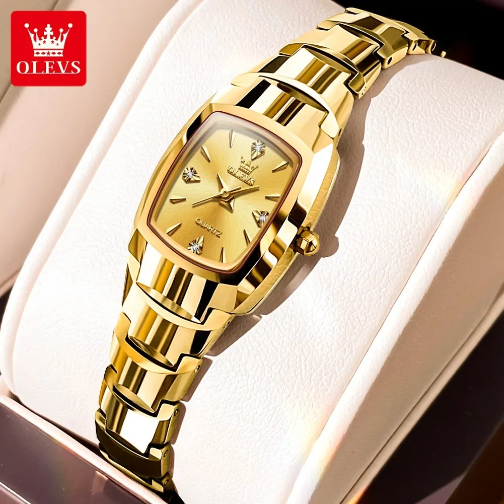 OLEVS 7006 Tungsten steel Strap Quartz Women Wristwatches Watch For Women