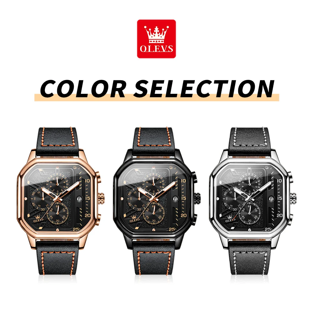 OLEVS 9950 New Fashion Quartz Watch for Men Chronograph - Image 4
