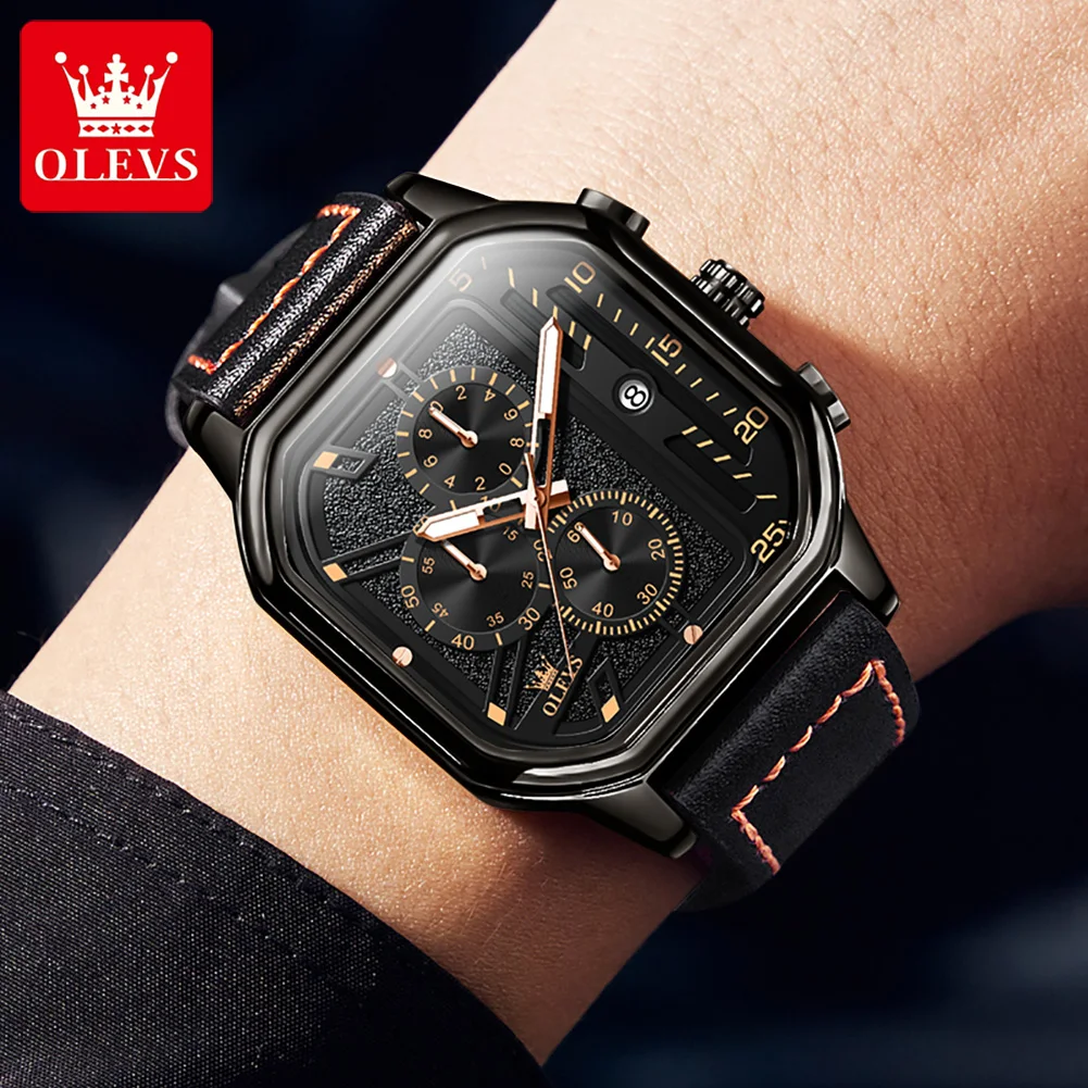 OLEVS 9950 New Fashion Quartz Watch for Men Chronograph - Image 2