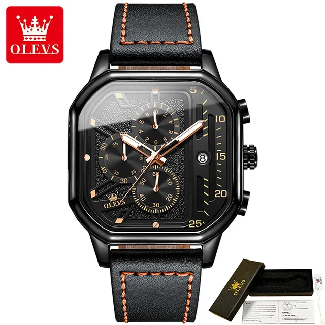 OLEVS 9950 New Fashion Quartz Watch for Men Chronograph - Image 4