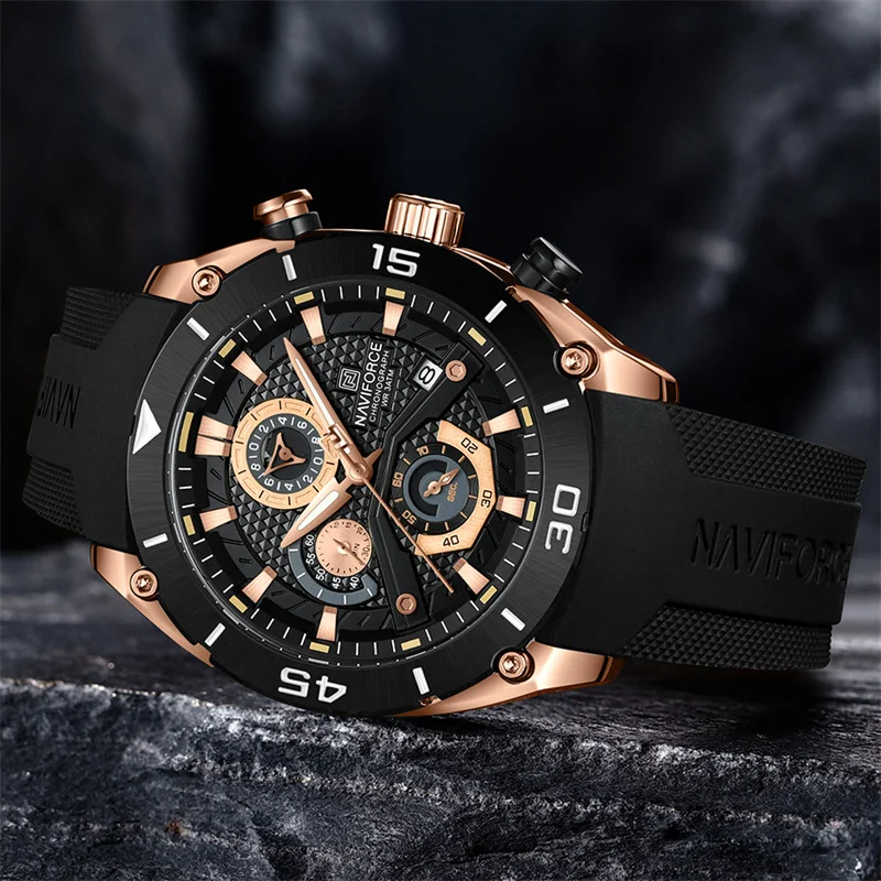 NAVIFORCE Sport Wristwatch Top Brand Luxury Military Men Watch Chronograph Business Quartz Waterproof Original Watch 8038 - Image 2
