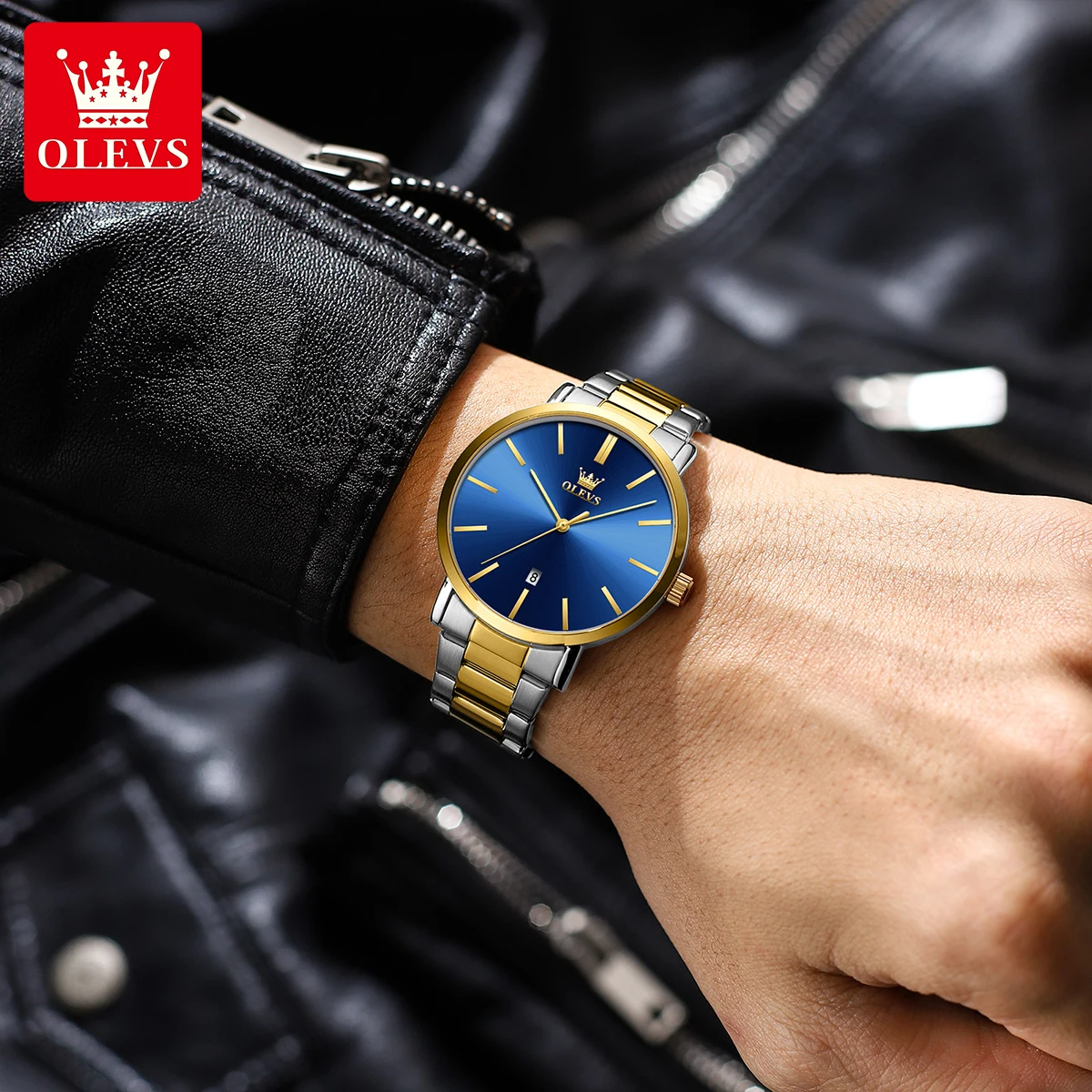 OLEVS 2896 Quartz Stainless Steel Watch For Men’s - Image 4