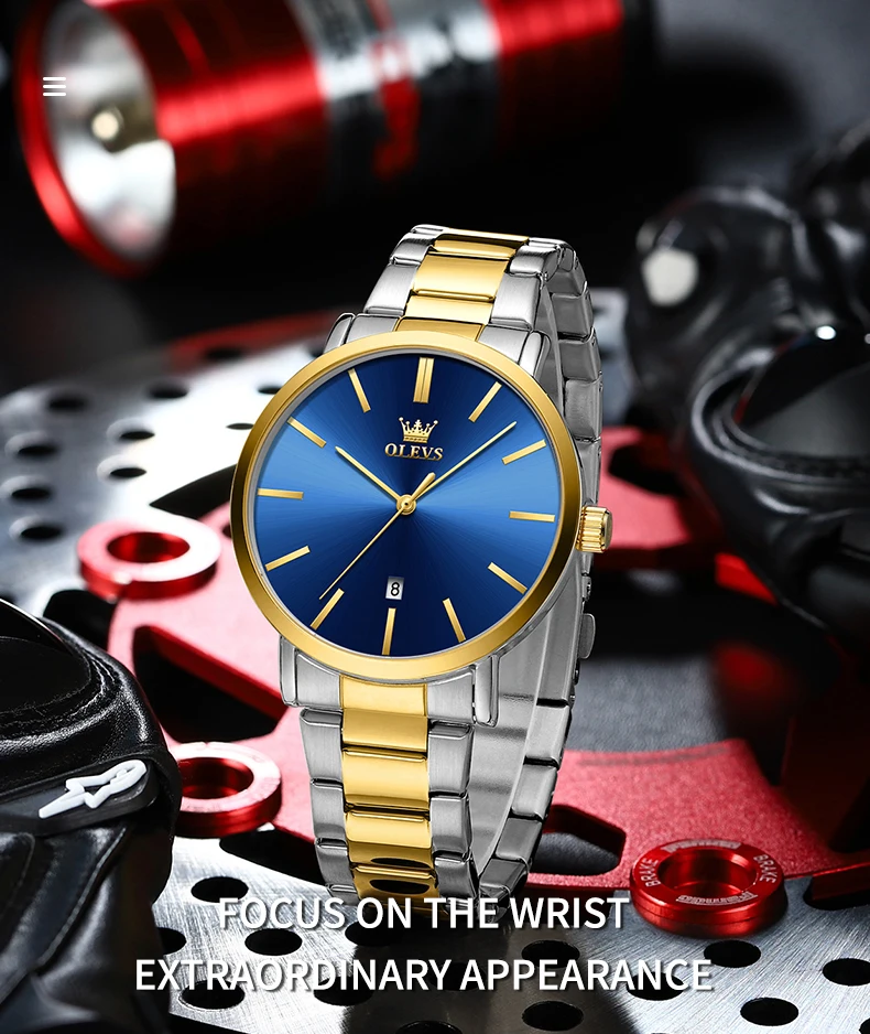 OLEVS 2896 Quartz Stainless Steel Watch For Men’s - Image 3
