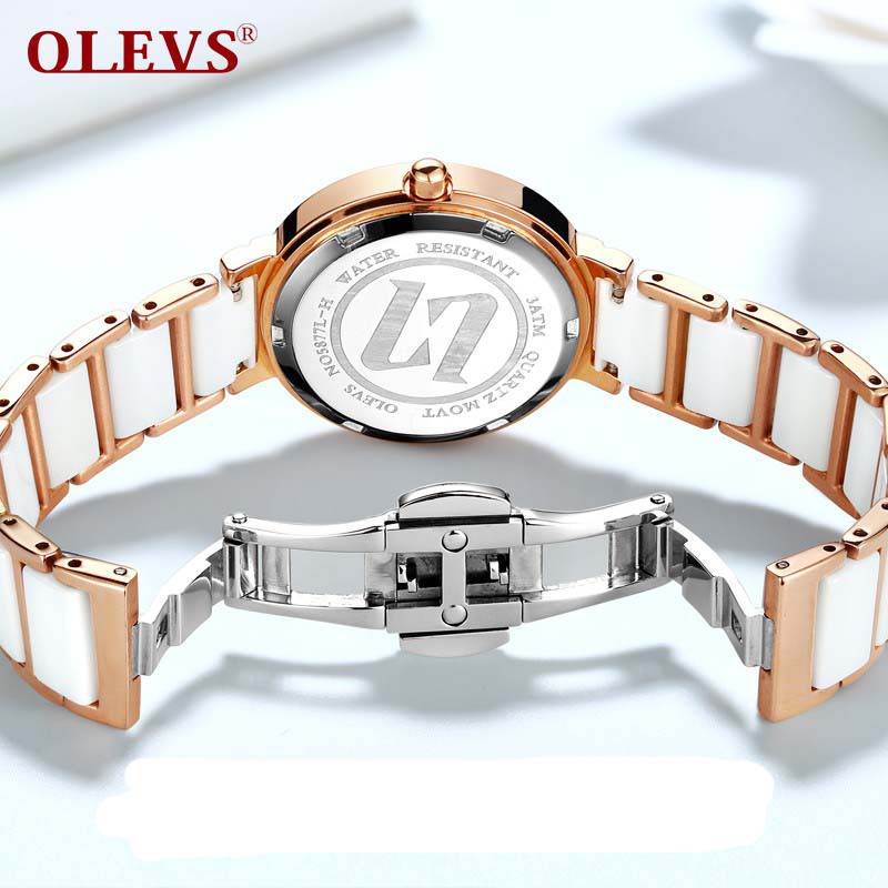 OLEVS 5877 Quartz Stainless Steel Watch For Women - Image 4