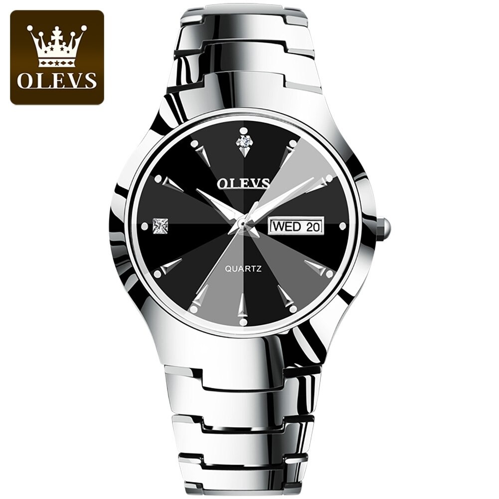 OLEVS 8697 Tungsten Steel Quartz Watch for Men - Image 2