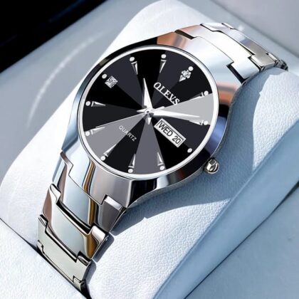 OLEVS 8697 Tungsten Steel Quartz Watch for Men