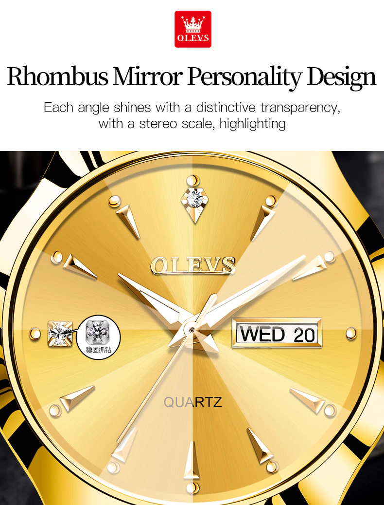 OLEVS 8697 Tungsten Steel Quartz Watch for Men - Image 3
