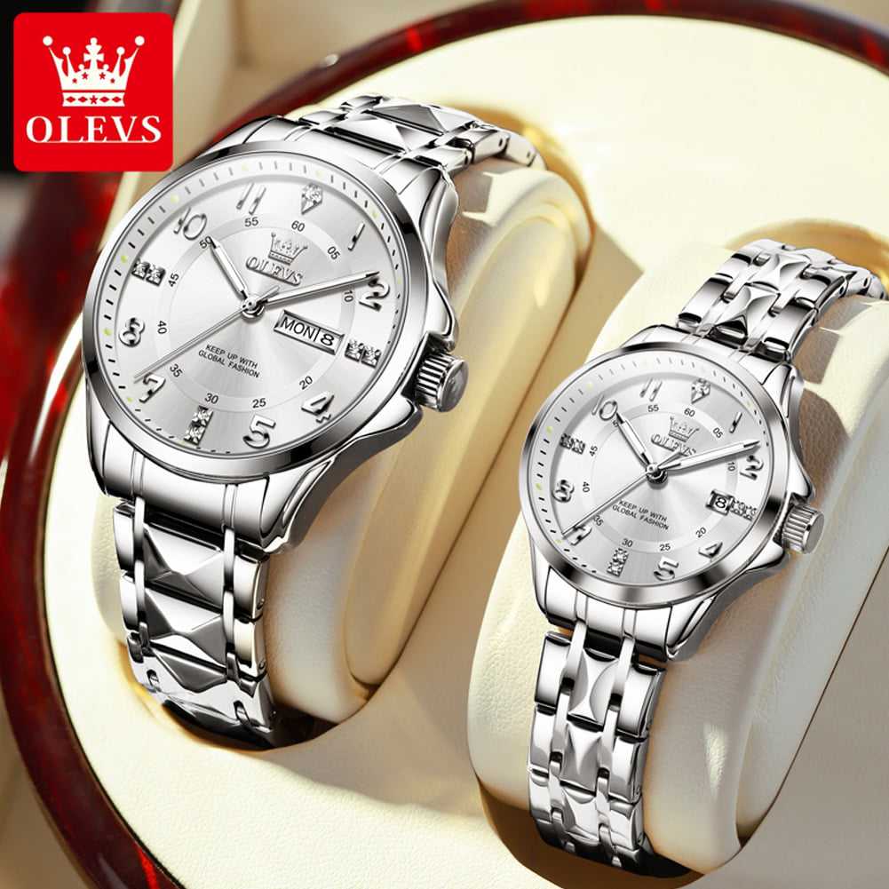 OLEVS 2910 Couple Watch Pair for Men And Women