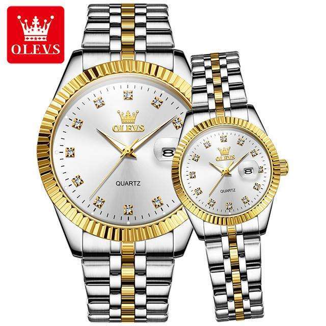 OLEVS 5526 High Quality Luxury Quartz Couple watch - Image 2