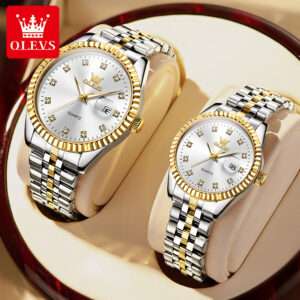 OLEVS 5526 High Quality Luxury Quartz Couple watch