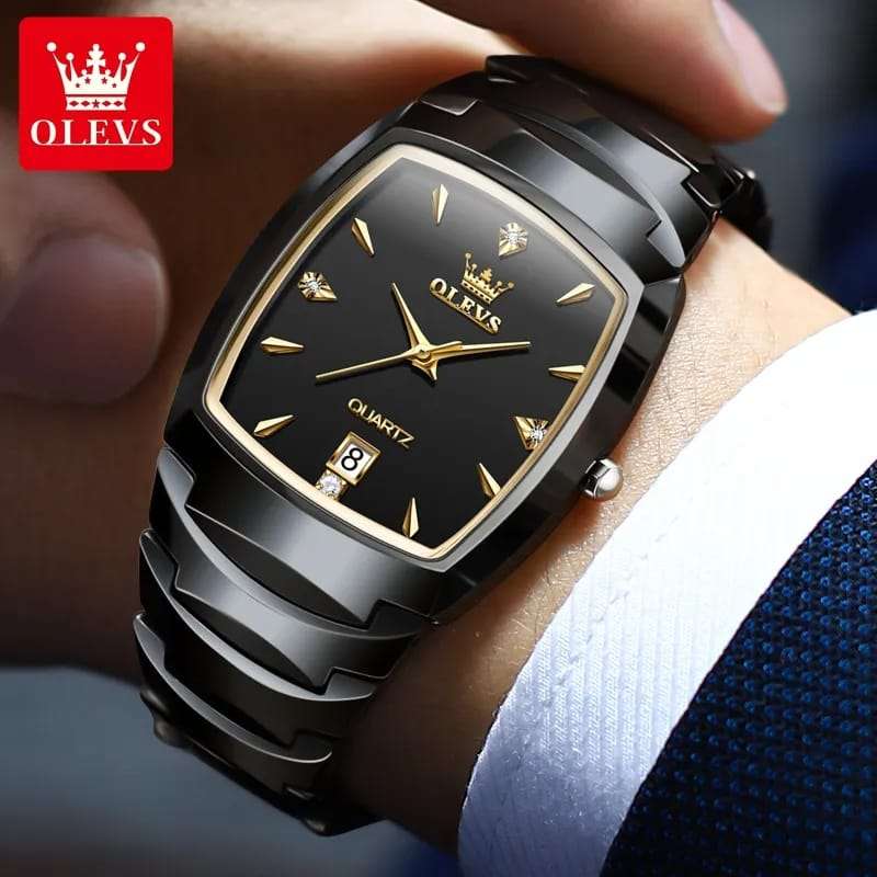 OLEVS 7006 Business Watch for Men, Ceramic Strap, Waterproof Quartz Wrist Watch - Image 2