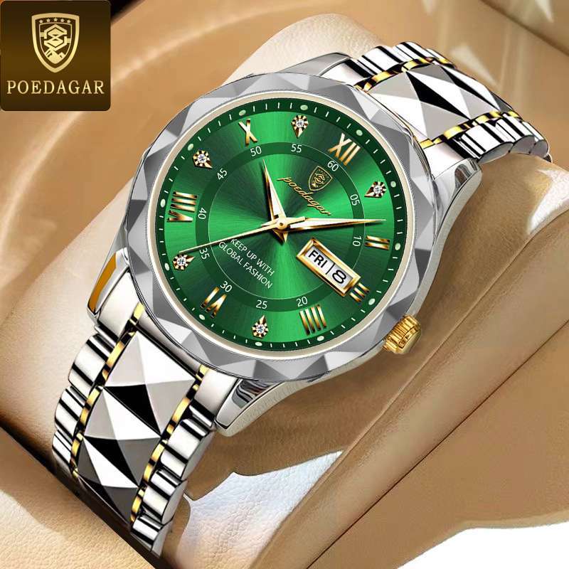 POEDAGAR 615 Quartz Stainless Steel Watch For Men