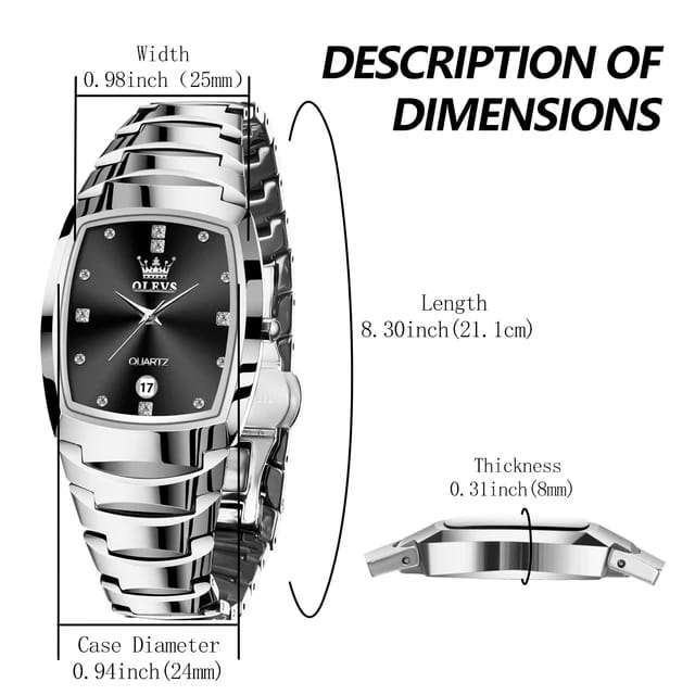 OLEVS 7006 Business Watch for Men, Ceramic Strap, Waterproof Quartz Wrist Watch - Image 4
