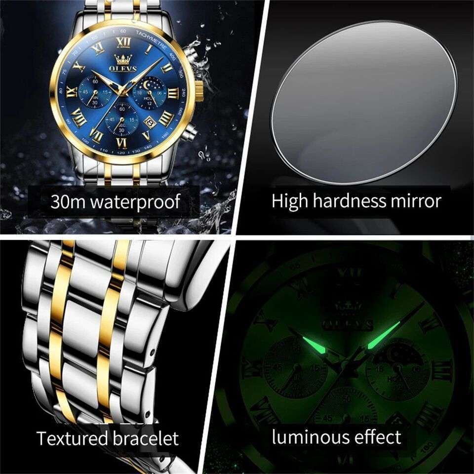 OLEVS 5529 Quartz Multifunction Fashion Watch For Men - Image 3
