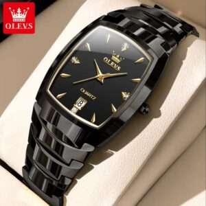 OLEVS 7006 Business Watch for Men, Ceramic Strap, Waterproof Quartz Wrist Watch
