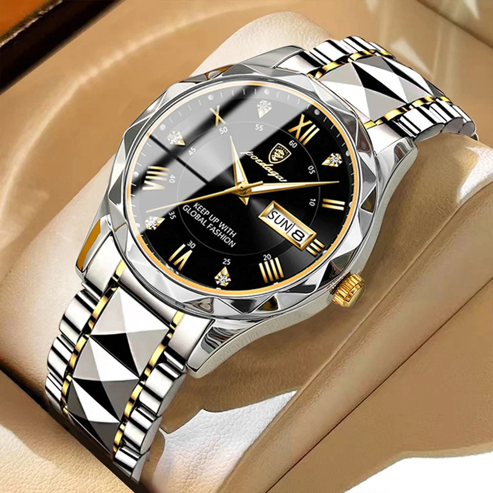 POEDAGAR 615 Quartz Stainless Steel Watch For Men
