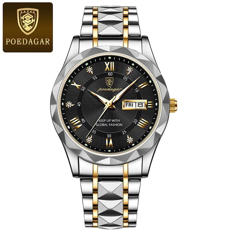 POEDAGAR 615 Quartz Stainless Steel Watch For Men - Image 2
