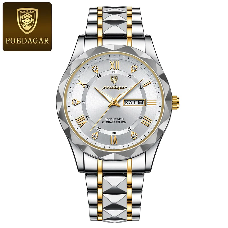 POEDAGAR 615 Quartz Stainless Steel Watch For Men - Image 2