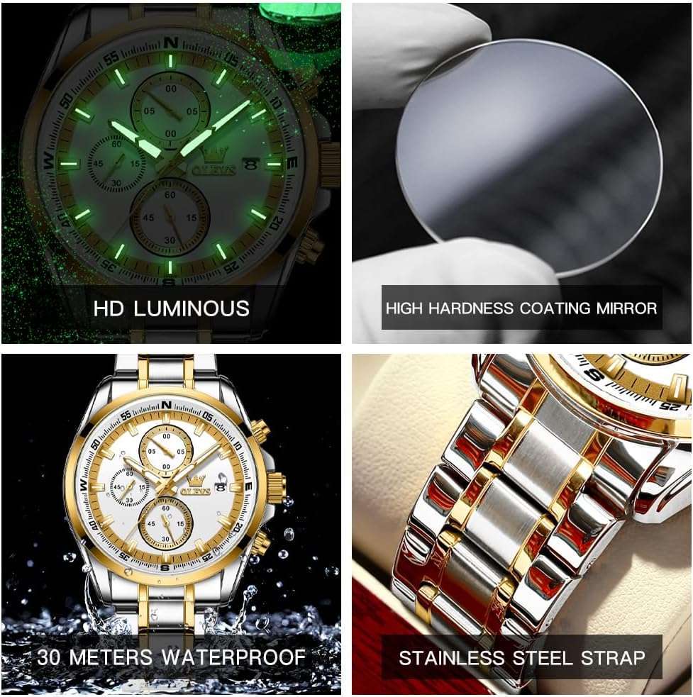 OLEVS 713 Chronograph Quartz Watch For Men - Image 4