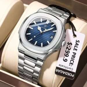 POEDAGAR 613 Business Luminous Stainless Steel Quartz Men’s Watch
