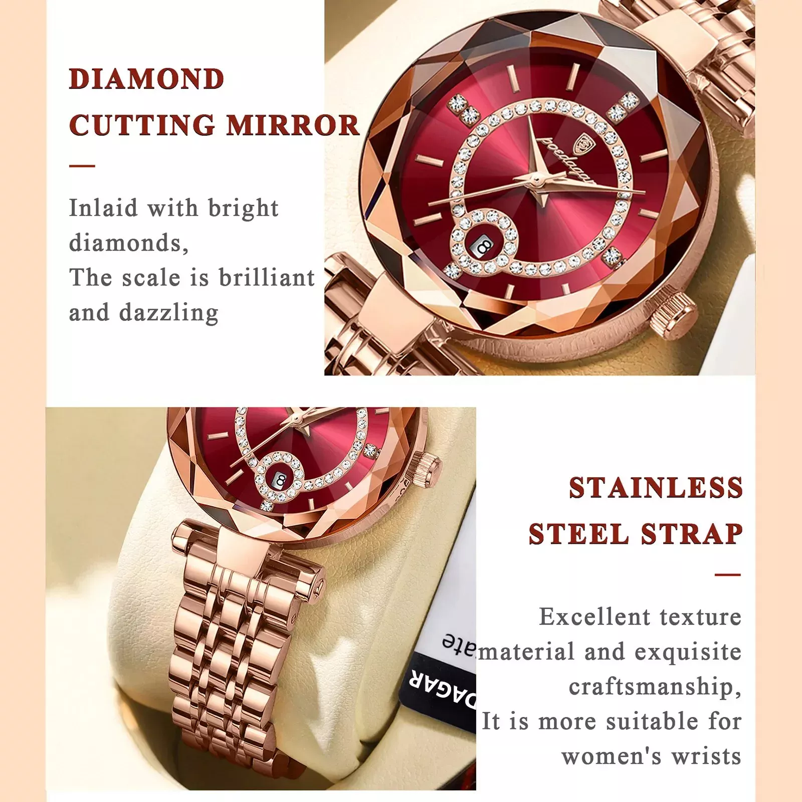 POEDAGAR 726 Quartz Watch For Women - Image 3