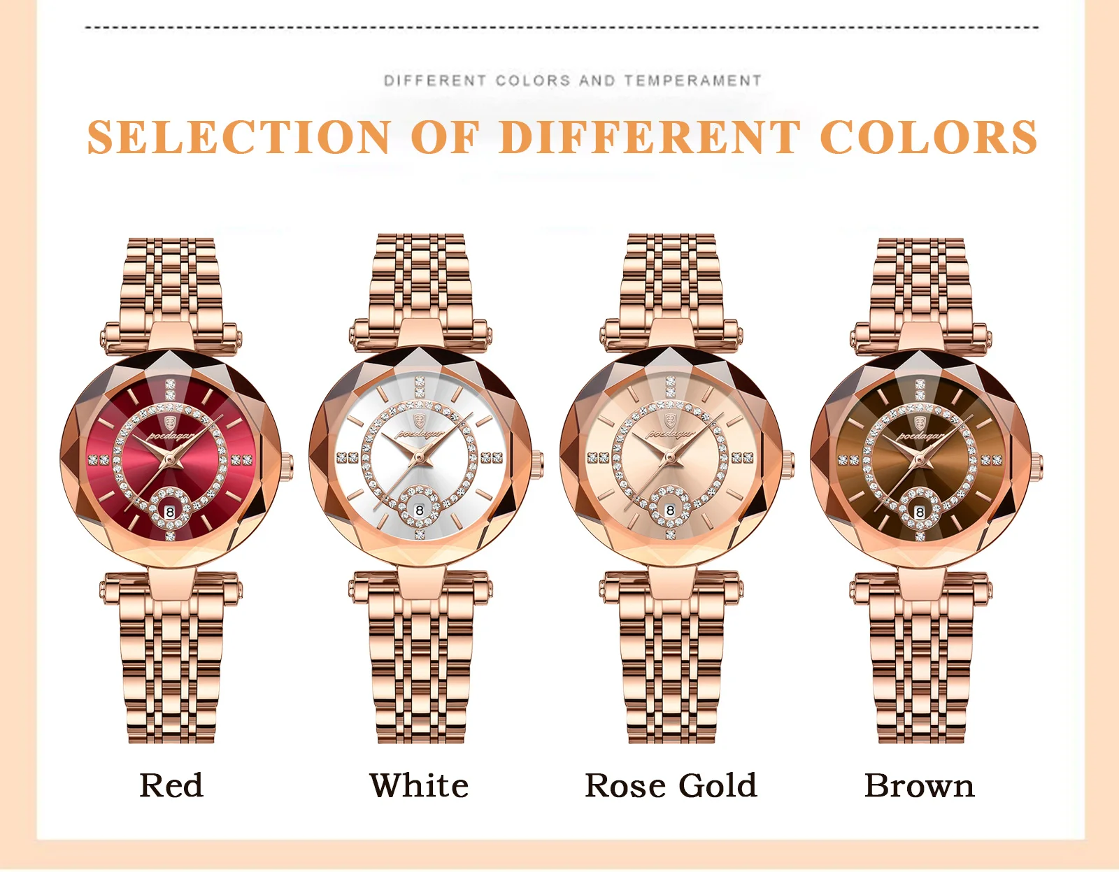 POEDAGAR 726 Quartz Watch For Women - Image 2