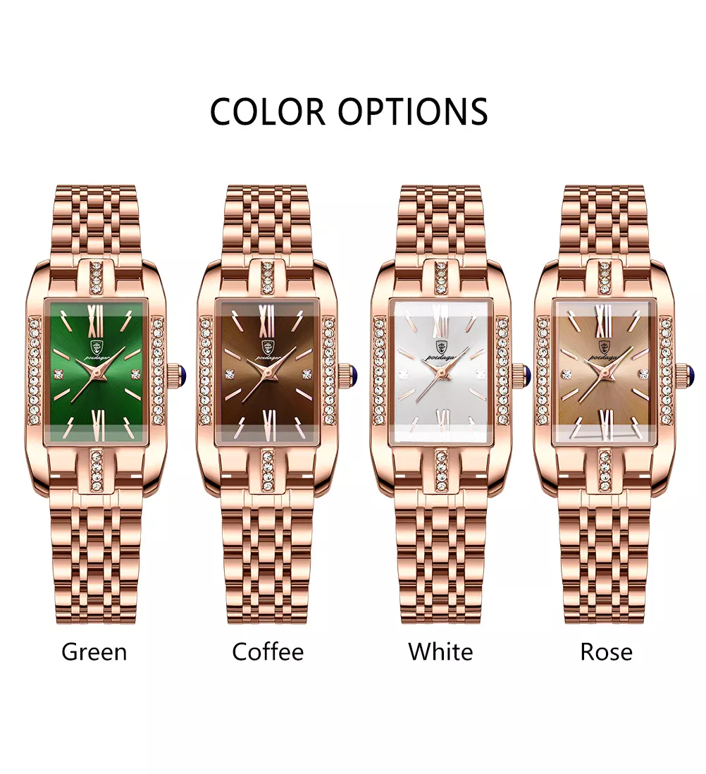 POEDAGAR 365 Quartz Square Watch For Women - Image 3