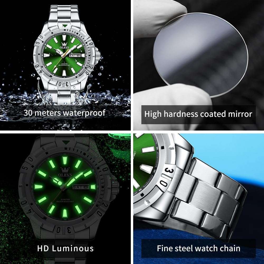 Olevs 5560 stainless steel Quartz watch For men - Image 4