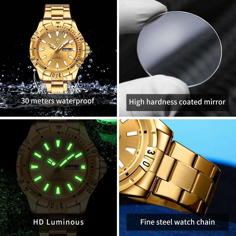 Olevs 5560 stainless steel Quartz watch For men - Image 4